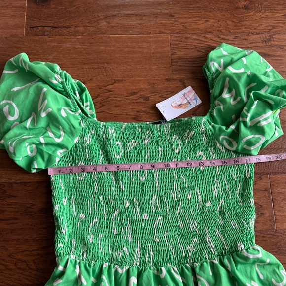 Pretty Garden Green Abstract‎ Print Maxi Dress - Picture 6 of 9